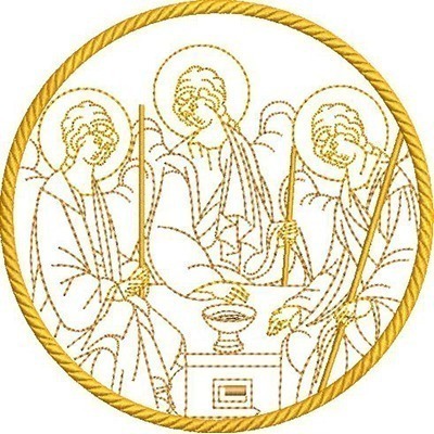 Matriz de matriz Matriz De Bordado Santíssima Trindade Contornada