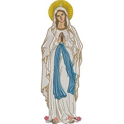 Matriz de matriz Matriz De Bordado Nossa Senhora De Lourdes 19 Cm