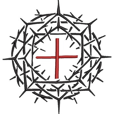 Matriz de matriz Matriz De Bordado Coroa De Espinhos Com Cruz