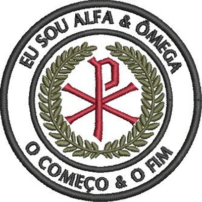 Matriz de matriz Matriz De Bordado Eu Sou Alfa &amp; ômega
