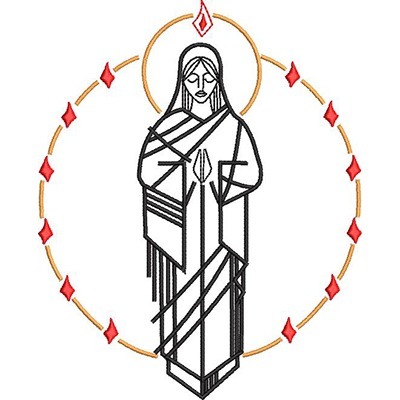 Matriz de matriz Matriz De Bordado Pentecostes Estilizada 2