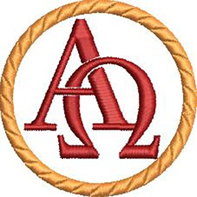 Matriz de matriz Matriz De Bordado Medalha Alfa E ômega