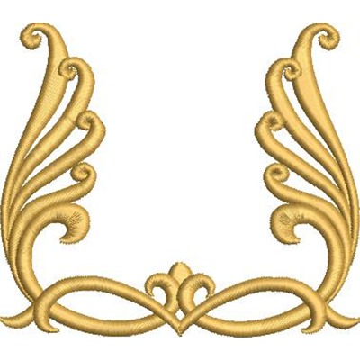 Matriz de matriz Matriz De Bordado Arabescos Dourados 13