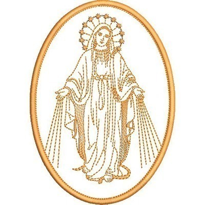 Matriz de matriz Matriz De Bordado Medalha Nossa Senhora Das Graças 15 Cm