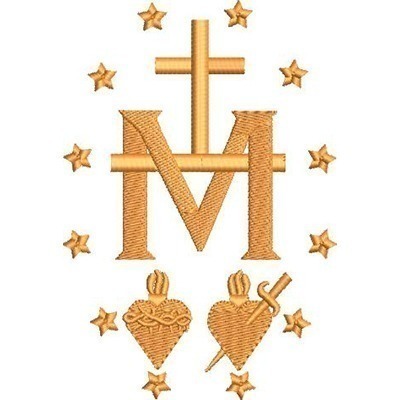 Matriz de matriz Matriz De Bordado Medalha Nossa Senhora Das Graças 12 Cm
