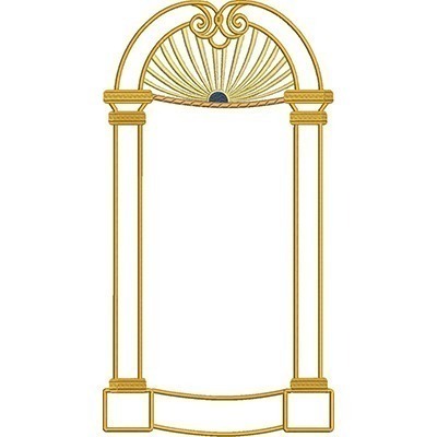 Matriz de matriz Matriz De Bordado Moldura Catedral 35 Cm