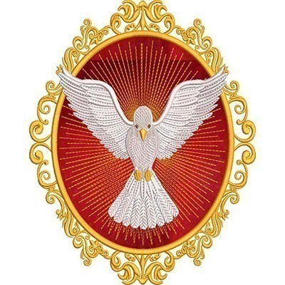 Matriz de matriz Matriz De Bordado Medalha Aplicada 25 Cm Com Divino