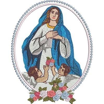 Matriz de matriz Matriz De Bordado Medalha Imaculada Conceição