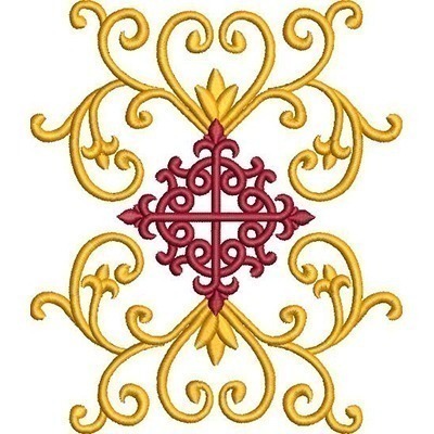 Matriz de matriz Matriz De Bordado Cruz Com Arabescos