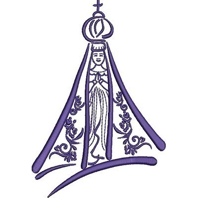 Matriz de matriz Matriz De Bordado Nossa Senhora Aparecida 18 Cm