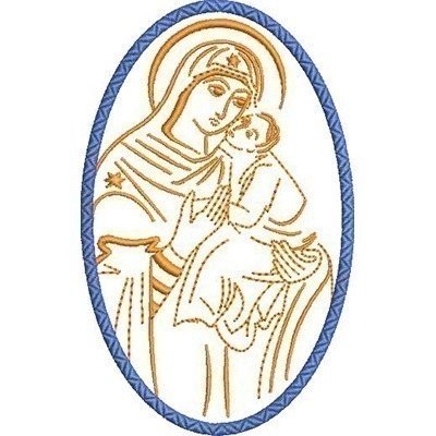 Matriz de matriz Matriz De Bordado Medalha Ns Perpétuo Socorro
