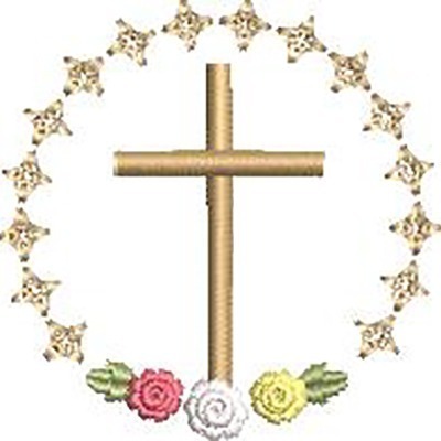 Matriz de matriz Matriz De Bordado Moldura Pequena Com Cruz