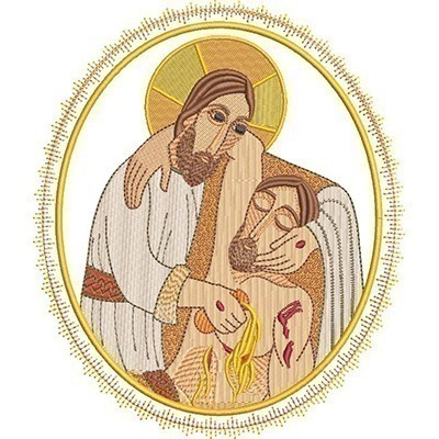 Matriz de matriz Matriz De Bordado Medalha Jesus Bom Samaritano 2