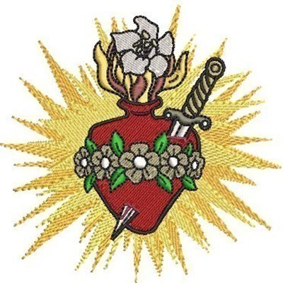 Matriz de matriz Matriz De Bordado Sagrado Coração De Jesus Moderno 2