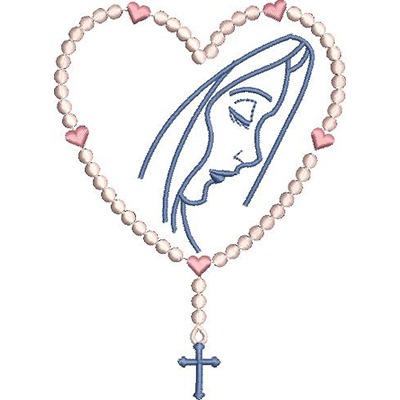 Matriz de matriz Matriz De Bordado Rosário De Nossa Senhora 6