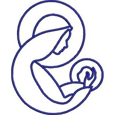 Matriz de matriz Matriz De Bordado Maria E Jesus Contornados