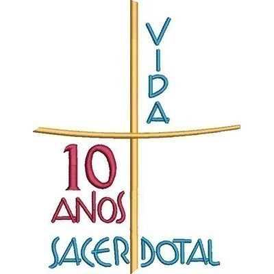 Matriz de matriz Matriz De Bordado 10 Anos Vida Sacerdotal