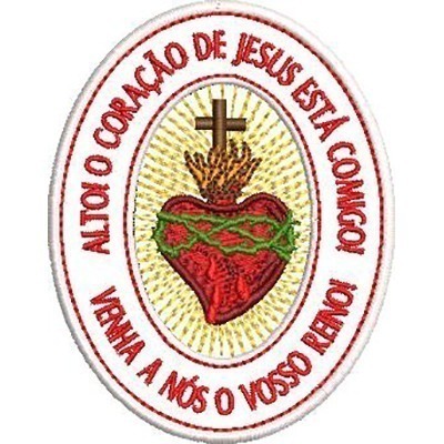 Matriz de matriz Matriz De Bordado Alto! O Coração De Jesus ​​está Comigo En