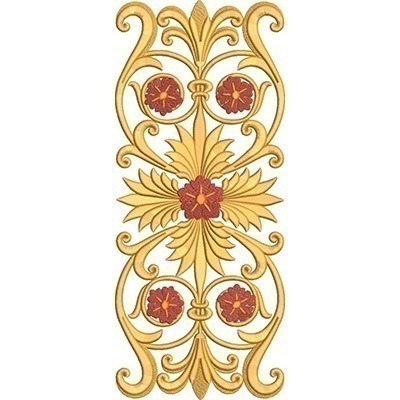 Matriz de matriz Matriz De Bordado Arabesco Dourado Para Estola