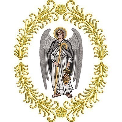 Matriz de matriz Matriz De Bordado Medalha São Rafael Arcanjo