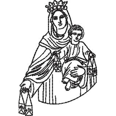 Matriz de matriz Matriz De Bordado Nossa Senhora Do Carmo Contornada