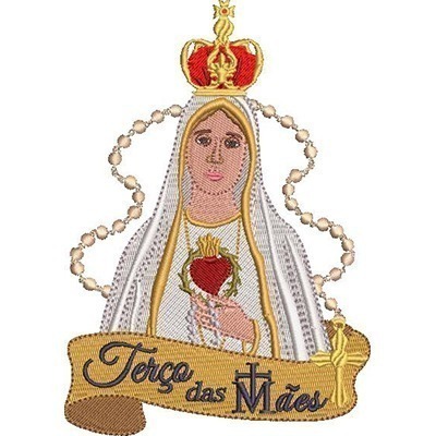 Matriz de matriz Matriz De Bordado Nossa Sra De Fátima Terço Das Mães