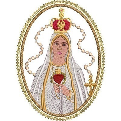 Matriz de matriz Matriz De Bordado Medalha Nossa Senhora De Fátima 2