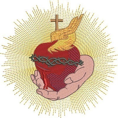 Matriz de matriz Matriz De Bordado Sagrado Coração De Jesus