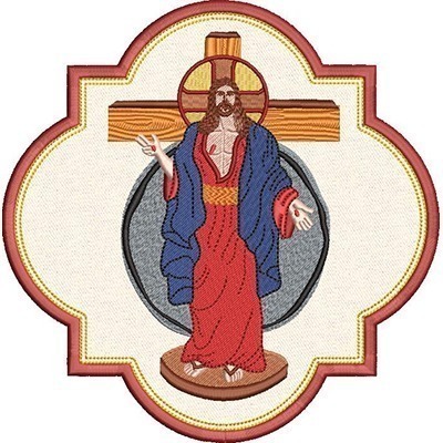 Matriz de matriz Matriz De Bordado Moldura Jesus Das Santas Chagas