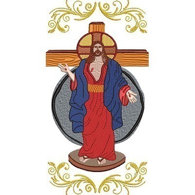Matriz de matriz Matriz De Bordado Jesus Das Santas Chagas Decorado 2