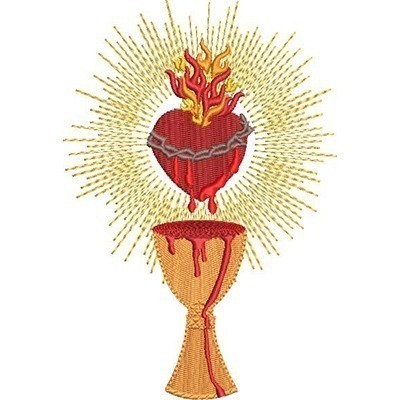 Matriz de matriz Matriz De Bordado Cálice Sagrado Coração De Jesus