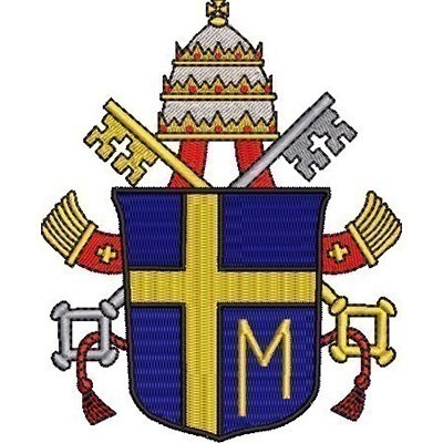Matriz de matriz Matriz De Bordado Escudo Do Papa João Paulo Ii
