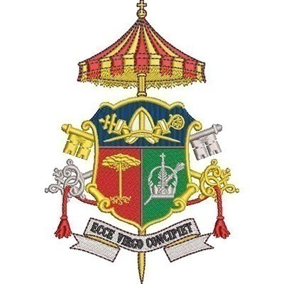 Matriz de matriz Matriz De Bordado Brasão De Armas Catedral De Curitiba