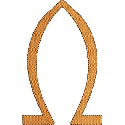 Matriz de matriz Matriz De Bordado ômega 12 Cm