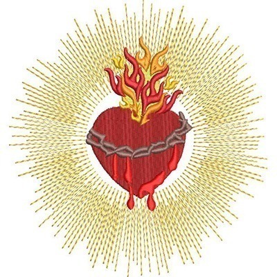 Matriz de matriz Matriz De Bordado Sagrado Coração De Jesus 16 Cm