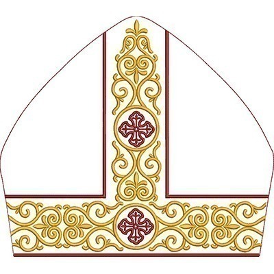 Matriz de matriz Matriz De Bordado Conjunto Para Mitra Cruz Decorada 8