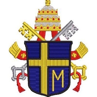 Matriz de matriz Matriz De Bordado Escudo Do Papa João Paulo Ii Menor