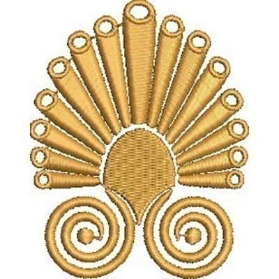Matriz de matriz Matriz De Bordado Concha Estilizada