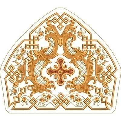 Matriz de matriz Matriz De Bordado Conjunto Para Mitra Cruz Decorada 10