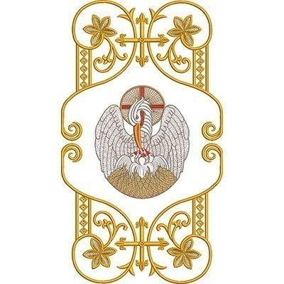 Matriz de matriz Matriz De Bordado Moldura Decorada Com Pelicano3
