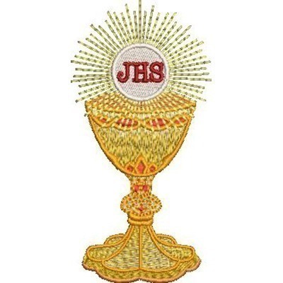 Matriz de matriz Matriz De Bordado Cálice Com Hóstia Consagrada 14