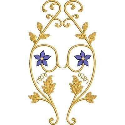 Matriz de matriz Matriz De Bordado Volutas 26 Cm