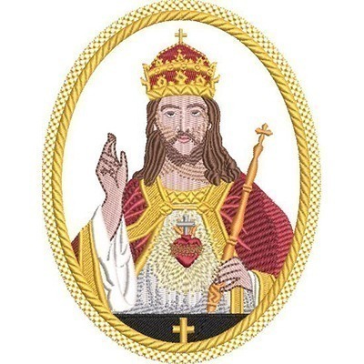 Matriz de matriz Matriz De Bordado Medalha Cristo Rei