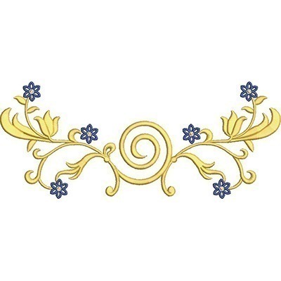 Matriz de matriz Matriz De Bordado Arabesco Dourado Com Flores 2