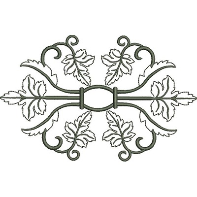 Matriz de matriz Matriz De Bordado Arabesco Decorado Folhas De Uva 2