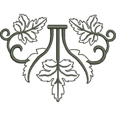 Matriz de matriz Matriz De Bordado Arabesco Decorado Folhas De Uva 8