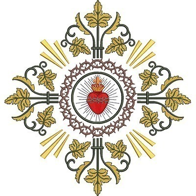 Matriz de matriz Matriz De Bordado Sagrado Coração Decorado 30 Cm