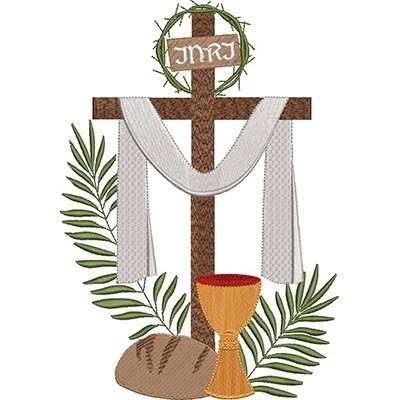 Matriz de matriz Matriz De Bordado Cruz Eucaristia Domingo De Ramos 4
