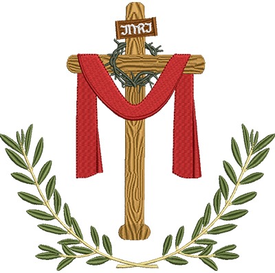 Matriz de matriz Matriz De Bordado Cruz Eucaristia Domingo De Ramos 3