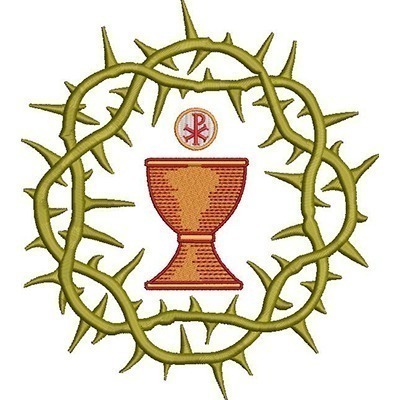 Matriz de matriz Matriz De Bordado Cálice Com Coroa De Espinhos 2